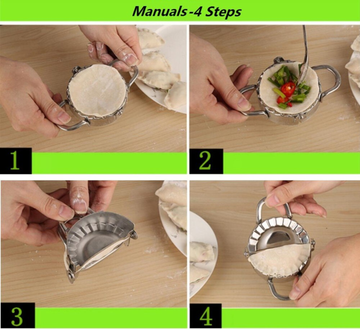 Dumpling Mould Set of 2pcs - DIY Mold Wrapper Cutter Making Machine Cooking Pastry Kitchen Tools Maker Device - 5econds.co