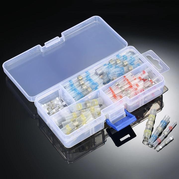 Waterproof Solder Wire Connectors - 50PCS - Heat Shrink Soldering Sleeve Terminals Insulated Waterproof Butt Wire Connectors Electrical Wire Soldered Terminals - 5econds.co
