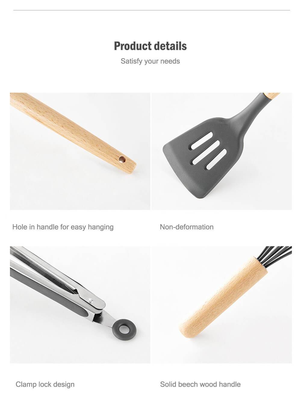 Premium Silicone Kitchen Cooking Utensils [NEW ARRIVAL] - 5econds.co