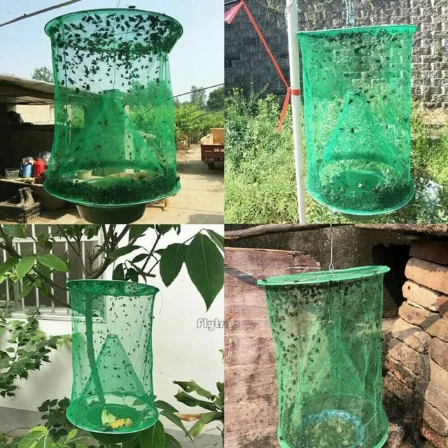 Reusable Fly Trap - The Ranch Outdoor Fly Trap Killer Bug Cage Net Perfect For Horses