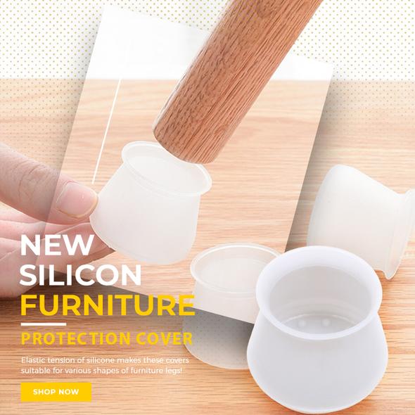 Furniture Silicon Protection Cover - Table Chair Leg Floor Feet Cap Cover Protector Feet Pads Non-slip Foot Protection Bottom Cover - 5econds.co