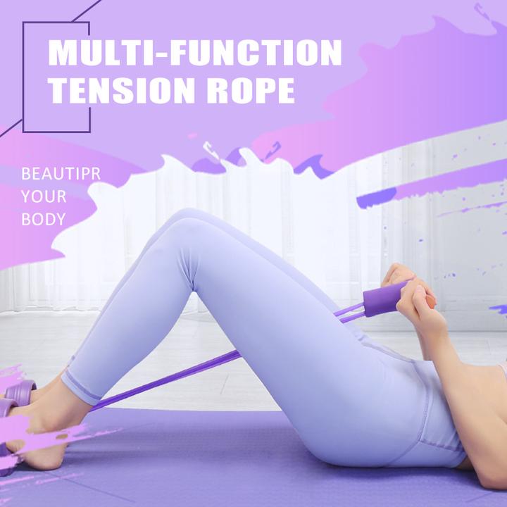 Fit™: 4-Tube Pedal Fitness Rope for Woman & Men - Fitness Gum 4 Tube Resistance Bands Latex Pedal Exerciser Sit-up Pull Rope Expander Elastic Bands Yoga equipment Pilates Workout - 5econds.co