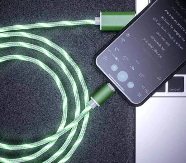 LIT™ - LED Magnetic Charging Cable for iPhone & Android USB Type C Cable Magnetic Cable LED Lighting fast Charging USB Micro Charger Cable Wire Huawei Samsung - 5econds.co