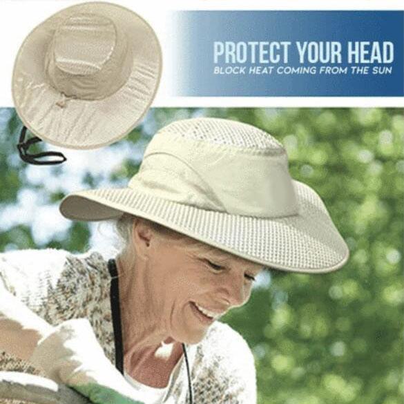 Sunstroke Prevented Cooling Hat - Hot Summer Wide Brim Sun Hat UV Protection Arctic Cap Hat Ice Cap Sunscreen Hydro Bucket Hat