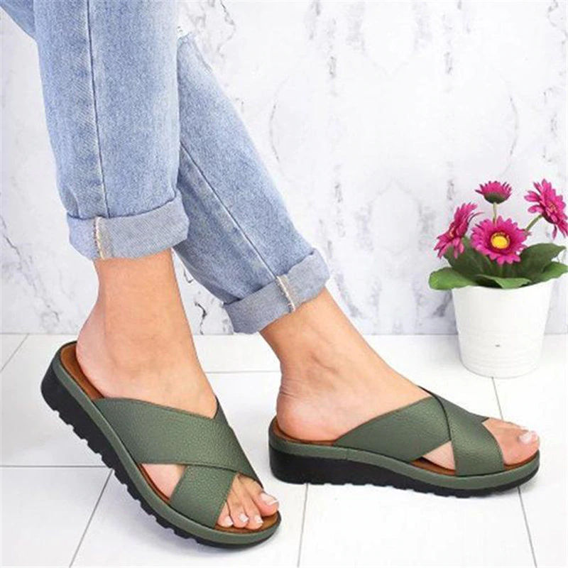 Dr. Home - Posture Alignment Cross Sandals - 5econds.co