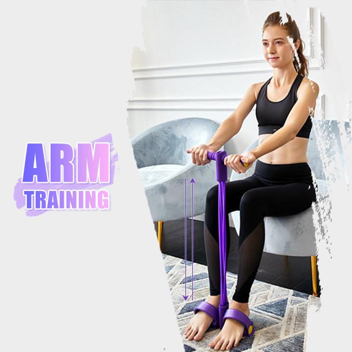 Fit™: 4-Tube Pedal Fitness Rope for Woman & Men - Fitness Gum 4 Tube Resistance Bands Latex Pedal Exerciser Sit-up Pull Rope Expander Elastic Bands Yoga equipment Pilates Workout - 5econds.co