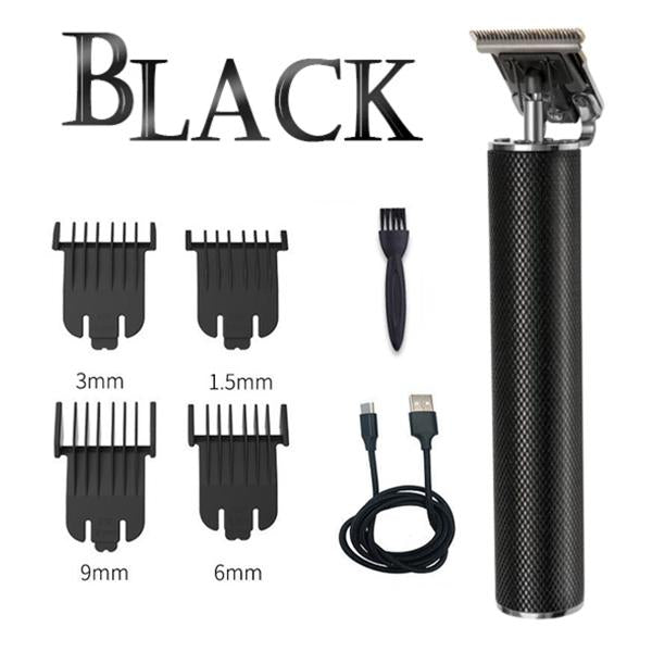 Cordless Close Cutting T-Blade Clipper - USB Rechargeable T9 Baldheaded Hair Trimmer Electric Shaver 0mm Men Barber Cutting Machine - 5econds.co