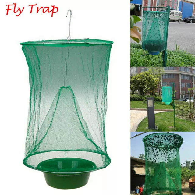 Reusable Fly Trap - The Ranch Outdoor Fly Trap Killer Bug Cage Net Perfect For Horses