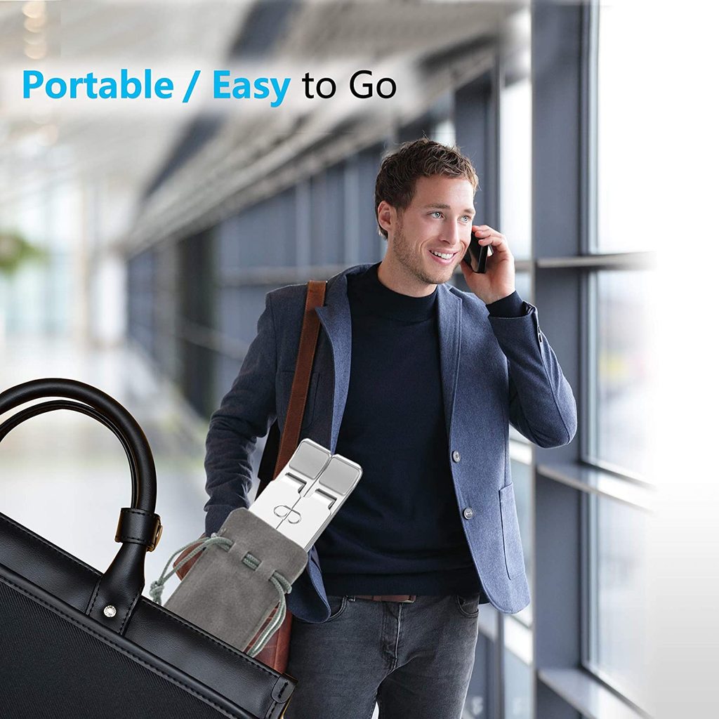 Ergonomic Laptop Stand - Adjustable Foldable Premium Aluminium Stand for upto 17 Inch Laptop - 5econds.co
