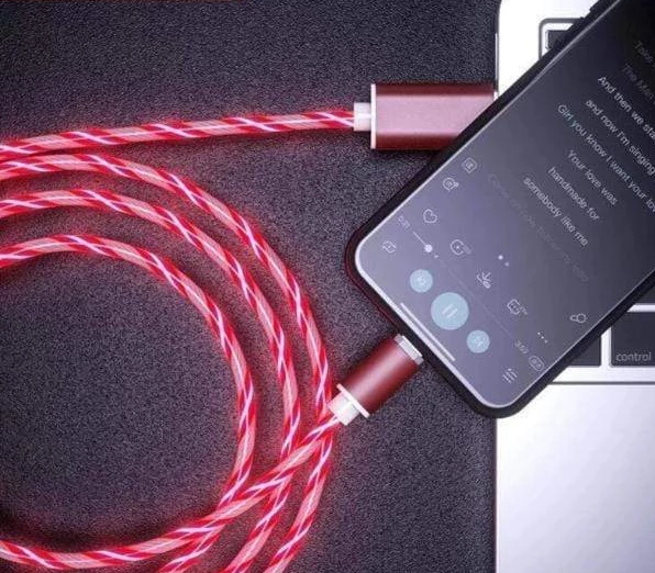 LIT™ - LED Magnetic Charging Cable for iPhone & Android USB Type C Cable Magnetic Cable LED Lighting fast Charging USB Micro Charger Cable Wire Huawei Samsung - 5econds.co