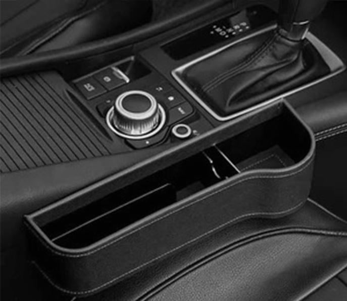 Multifunctional Car Seat Organizer - Storage Box Car Organizer Seat Gap PU Case Pocket Car Seat Side Slit for Wallet Phone Coins Cigarette Keys Cards For Universal - 5econds.co