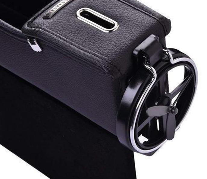 Multifunctional Car Seat Organizer - Storage Box Car Organizer Seat Gap PU Case Pocket Car Seat Side Slit for Wallet Phone Coins Cigarette Keys Cards For Universal - 5econds.co