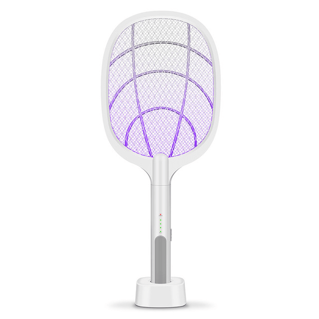 Bug Swatter - 3000V Electric Insect Racket Zapper USB 1200mAh Rechargeable Mosquito Kill Fly Bug Killer Trap