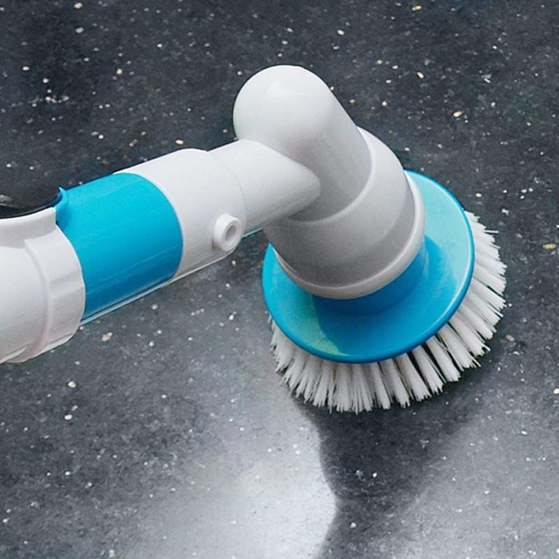 ELECTRIC POWER CLEANING SCRUBBER WITH EXTENSION HANDLE - Turbo Scrub Cleaning Brush Cordless Chargeable Bathroom Cleaner with Extension Handle Adaptive Brush Tub - 5econds.co