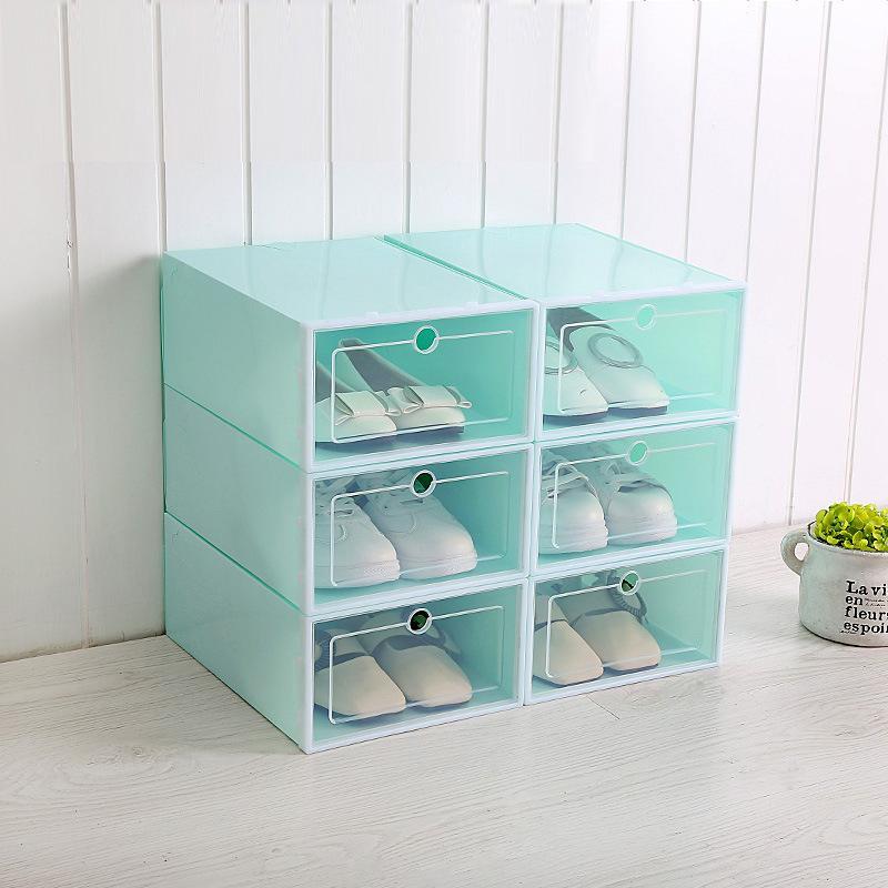 60% OFF - Storage Box & Shoe Box - Transparent shoe box dustproof storage box can be superimposed combination shoe cabinet Clamshell shoe organizer - 5econds.co