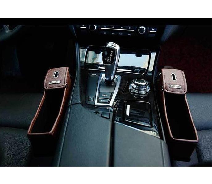 Multifunctional Car Seat Organizer - Storage Box Car Organizer Seat Gap PU Case Pocket Car Seat Side Slit for Wallet Phone Coins Cigarette Keys Cards For Universal - 5econds.co