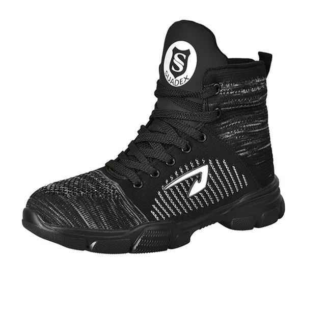 BATTLE-X Indestructible Boots - Outdoor Steel Toe Protective Anti Smashing Work Shoes Men Puncture Proof Sneakers