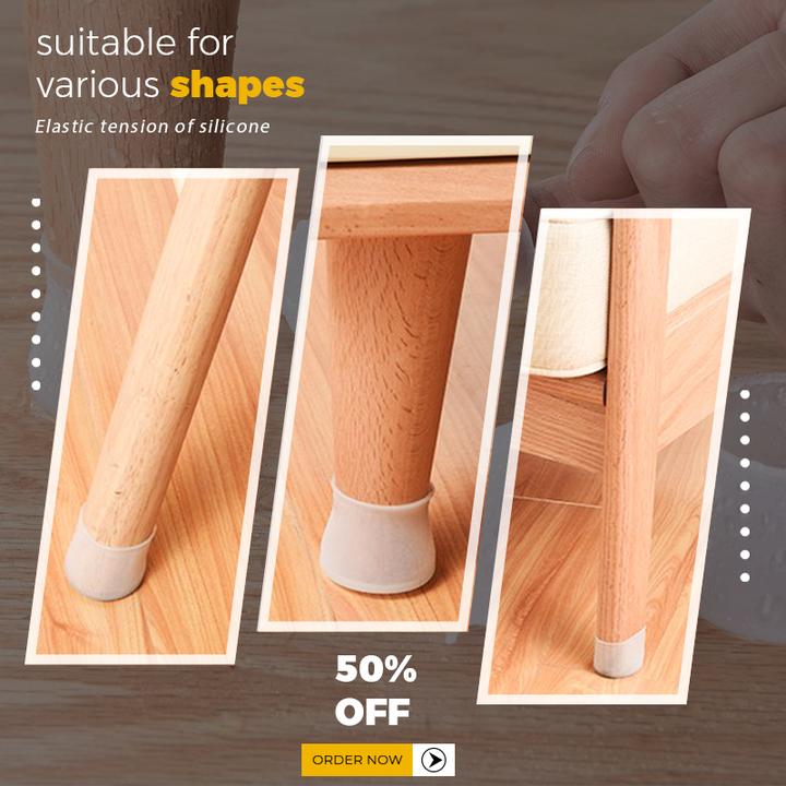 Furniture Silicon Protection Cover - Table Chair Leg Floor Feet Cap Cover Protector Feet Pads Non-slip Foot Protection Bottom Cover - 5econds.co