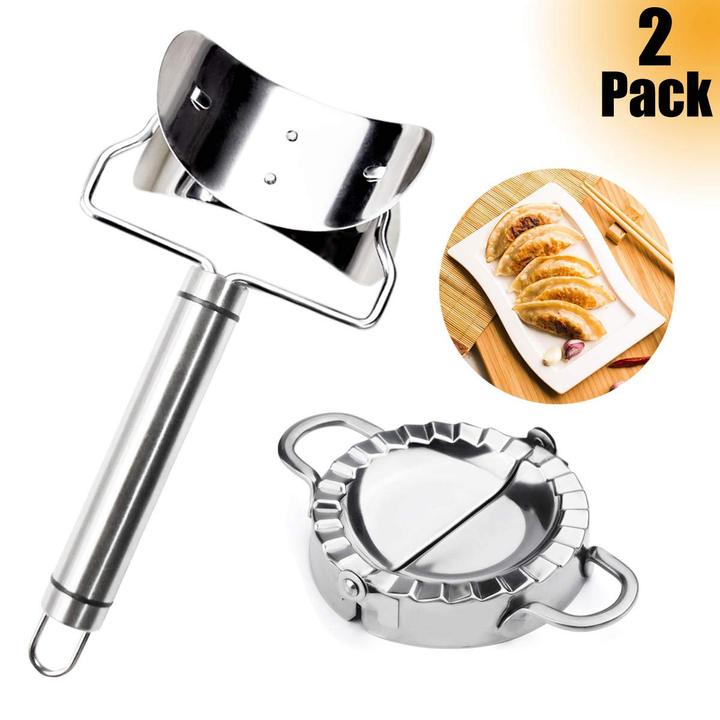 Dumpling Mould Set of 2pcs - DIY Mold Wrapper Cutter Making Machine Cooking Pastry Kitchen Tools Maker Device - 5econds.co