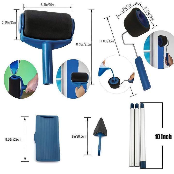 Multifunctional Paint Roller Pro Kit - DIY Brush Tool Household Corner Home Office Room Wall - 5econds.co