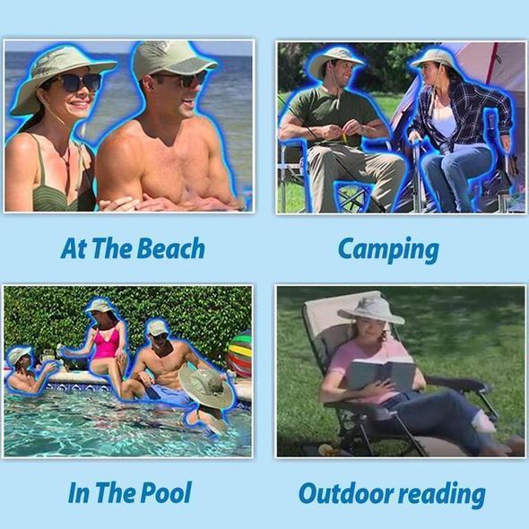 Sunstroke Prevented Cooling Hat - Hot Summer Wide Brim Sun Hat UV Protection Arctic Cap Hat Ice Cap Sunscreen Hydro Bucket Hat