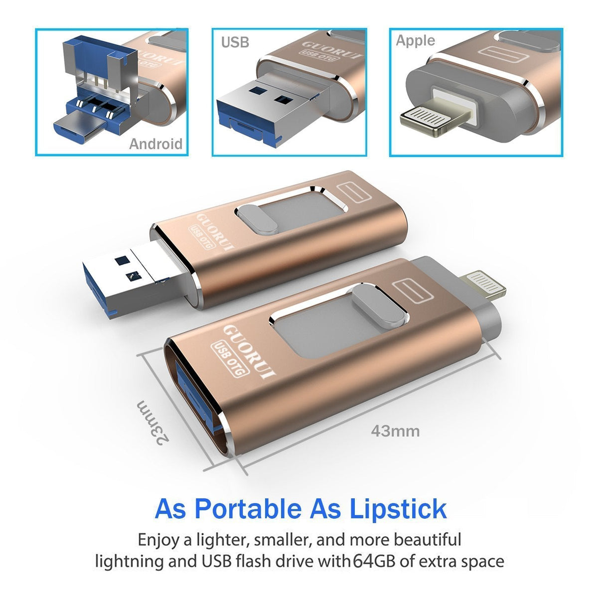 iFLASH™ -  USB Drive for iPhone, iPad & Android [New Tech 2020] - 5econds.co