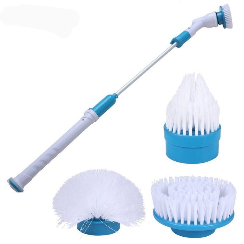 ELECTRIC POWER CLEANING SCRUBBER WITH EXTENSION HANDLE - Turbo Scrub Cleaning Brush Cordless Chargeable Bathroom Cleaner with Extension Handle Adaptive Brush Tub - 5econds.co