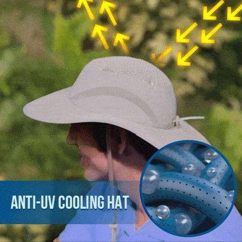 Sunstroke Prevented Cooling Hat - Hot Summer Wide Brim Sun Hat UV Protection Arctic Cap Hat Ice Cap Sunscreen Hydro Bucket Hat