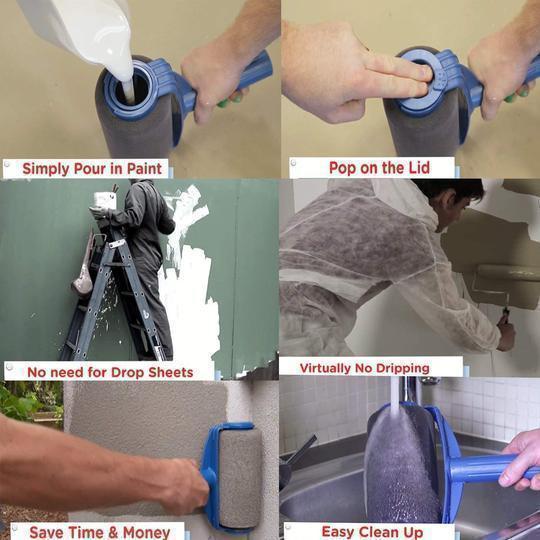 Multifunctional Paint Roller Pro Kit - DIY Brush Tool Household Corner Home Office Room Wall - 5econds.co