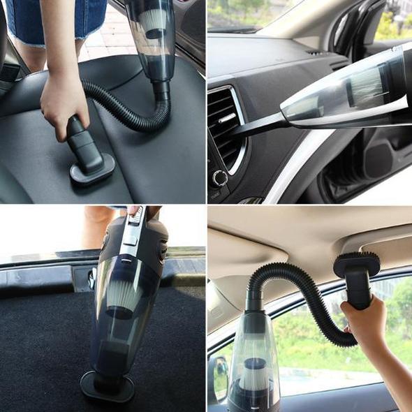 120W Car Vacuum Cleaner - Portable Handheld Cordless/Car Plug 12V 5000PA Super Suction Wet/Dry for Car Home - 5econds.co
