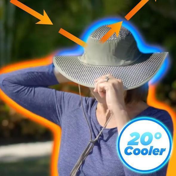 Sunstroke Prevented Cooling Hat - Hot Summer Wide Brim Sun Hat UV Protection Arctic Cap Hat Ice Cap Sunscreen Hydro Bucket Hat