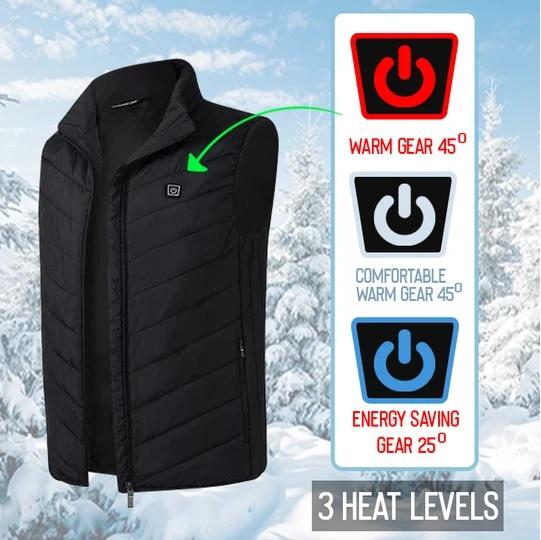 Electric Heated Vest Men Women Heating Waistcoat Thermal Warm Clothing Usb Heated Outdoor Vest Winter Heated Jacket - 5econds.co