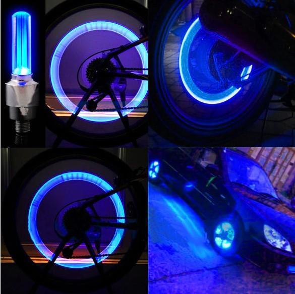 Waterproof LED Wheel Lights - Bicycle Wheel Lights Bike Wheel Light Cap Led Tire Valve Cap With Battery Mountain Road - 5econds.co