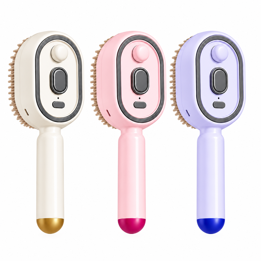 Trio Color Combo Electric Spray Air Cushion Massage Comb 3-in-1