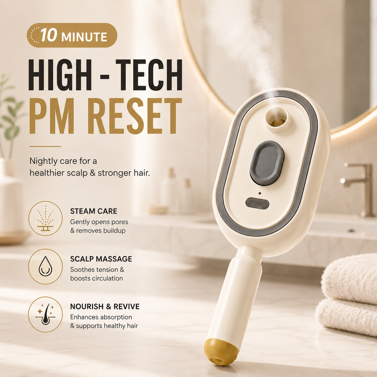 Electric Spray Air Cushion Massage Comb 3-in-1