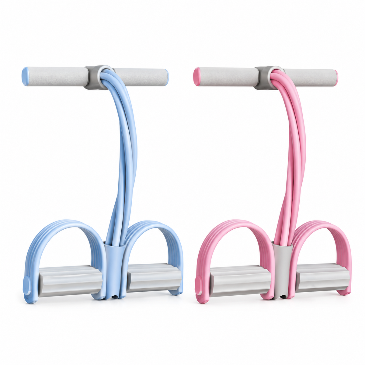 4-Tube Pedal Resistance Band – Portable Full-Body Workout & Core Trainer