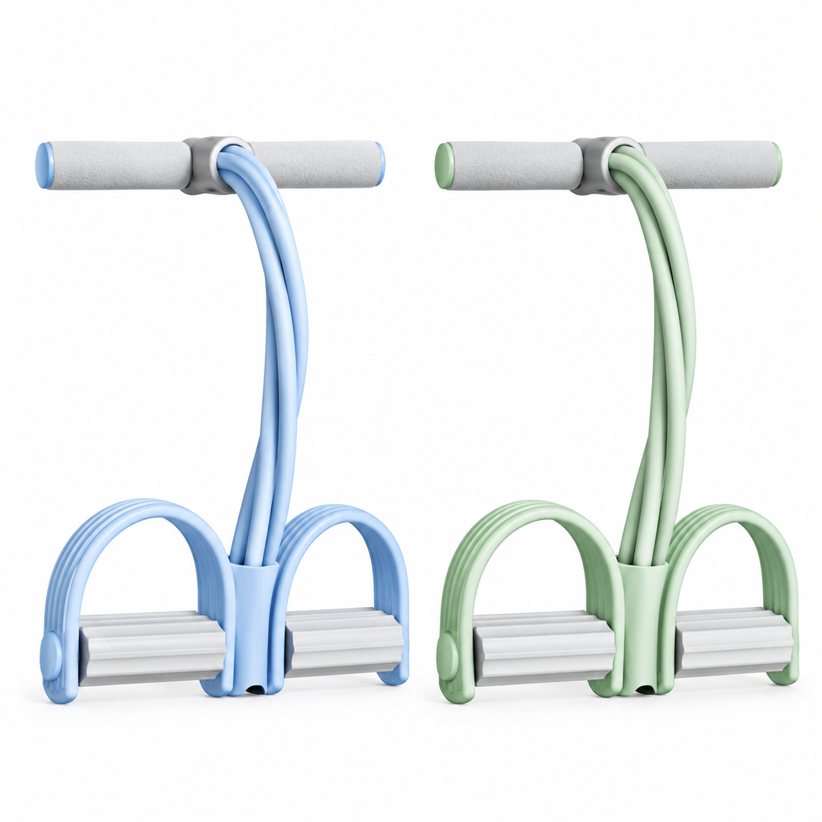 4-Tube Pedal Resistance Band – Portable Full-Body Workout & Core Trainer