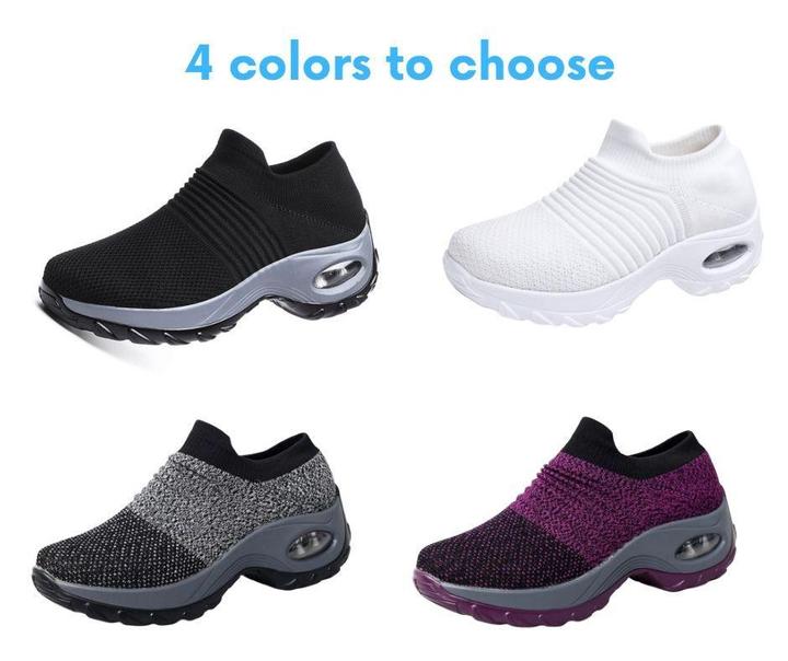 Women's Breathable Air Cushion Walking Running Shoes, Multi-Color, 2020 Sneaker