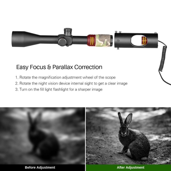 Clear Vision Scope™ - 850nm Infrared LED IR Night Vision Riflescope Hunting Scopes Optics Sight Waterproof Hunting Camera Hunting Wildlife Night Vision - 5econds.co