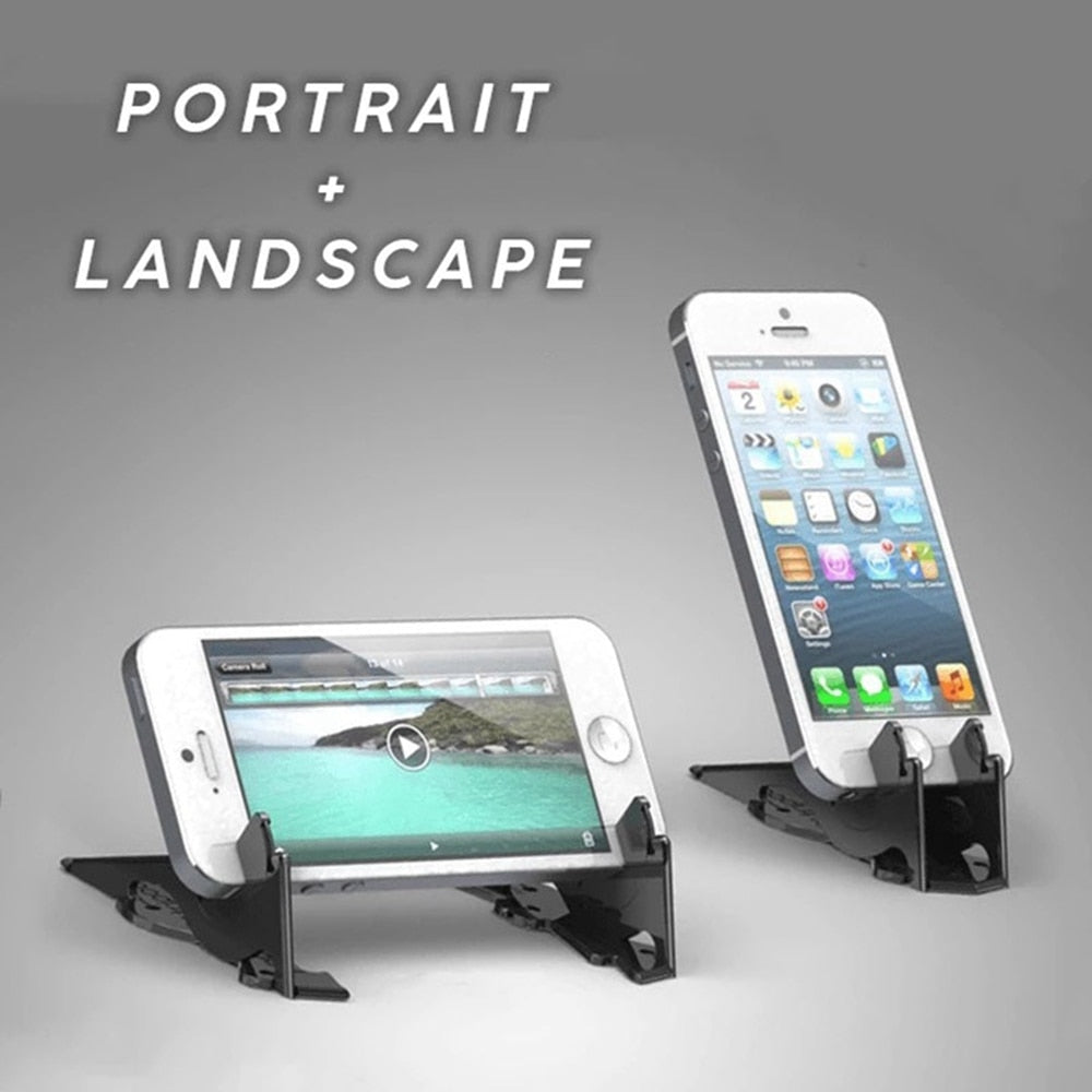 Universal Pocket Tripod - Portable Card Type Stand Foldable Phone Holder For iPhone Adjustable Desk Bracket Pocket - 5econds.co