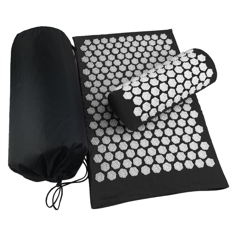 Acupressure Therapy Combo - Massager Cushion Massage Yoga Mat Relieve Stress Back Body Pain Spike - 5econds.co