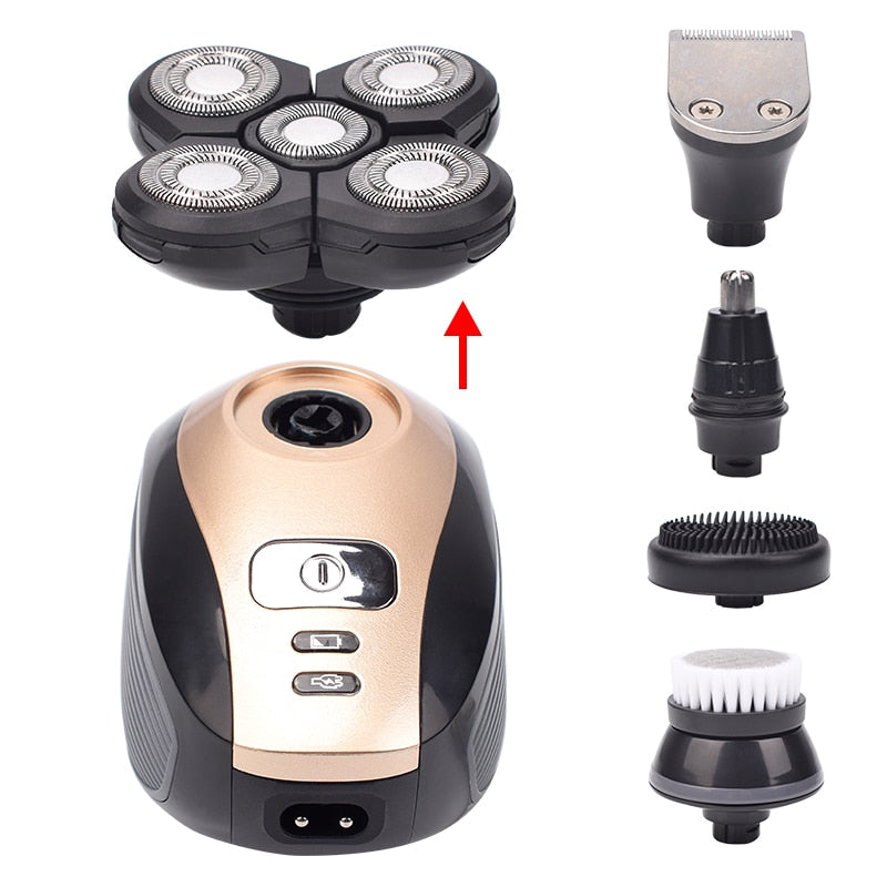 SuperShaver™ Men’s 5-in-1 Electric Shaver & Grooming Kit - Rechargeable 5 Razor Bald Head Shaving Machine Beard Trimmer - 5econds.co