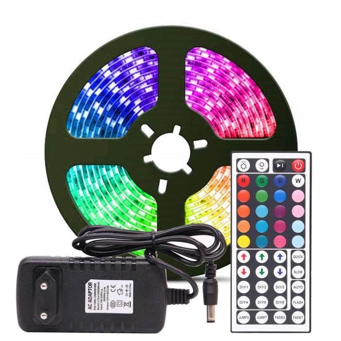 LED LIGHT STRIP - RGB Tape SMD 2835 DC12V 5m 10m diode Ribbon Flexible - 5econds.co