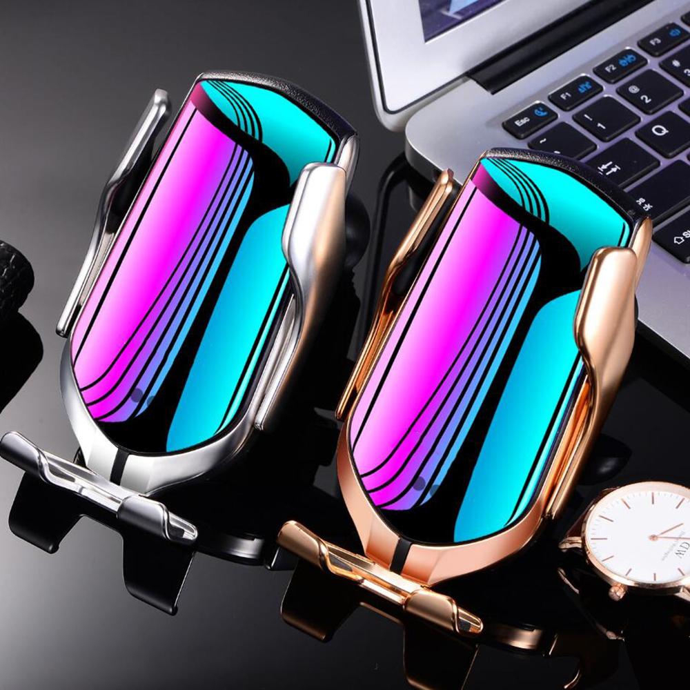 Smart Sensor Car Phone Holder & Wireless Charger - 10W Qi Car Wireless Charger For iPhone 11 Samsung S20 Xiaomi Mi Induction Fast Wireless Charging with Car Phone Holder - 5econds.co