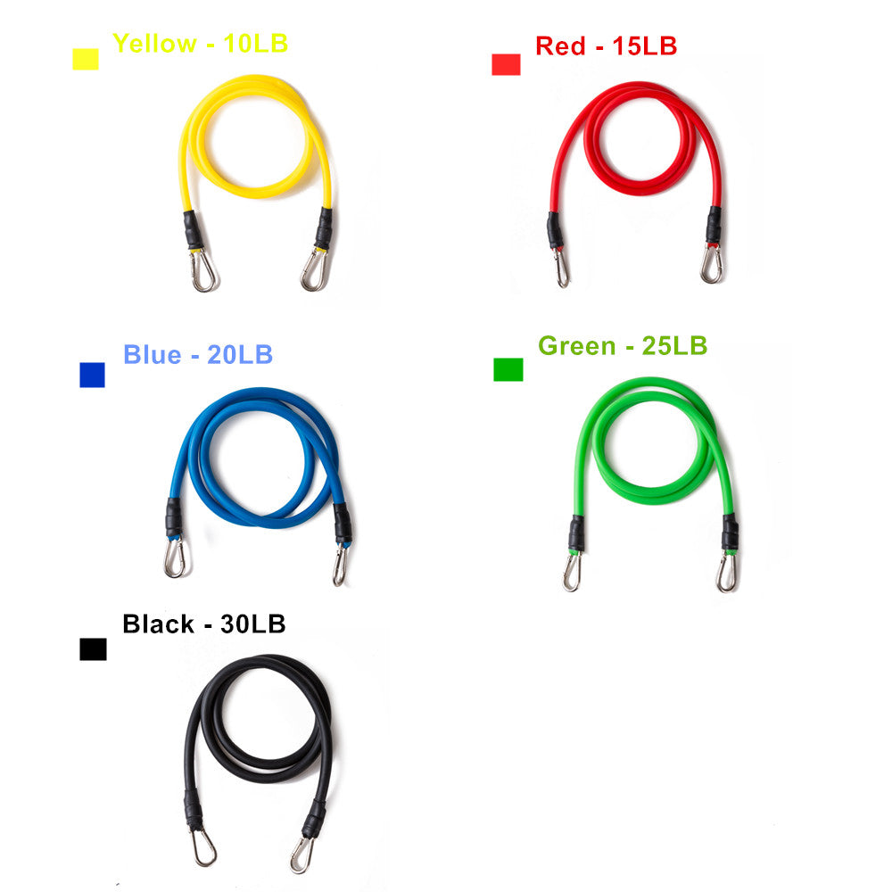 HomeFit™ Resistance Band 11pcs/Set - Latex Resistance Bands Gym Door Anchor Ankle Straps With Bag Kit Set Yoga Exercise Fitness Band Rubber Loop Tube Bands - 5econds.co