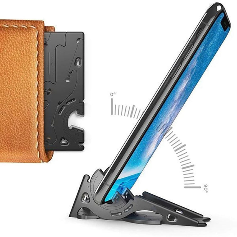 Universal Pocket Tripod - Portable Card Type Stand Foldable Phone Holder For iPhone Adjustable Desk Bracket Pocket - 5econds.co