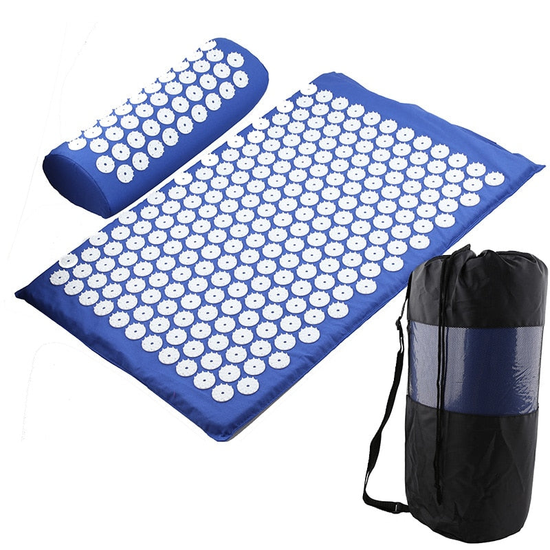 Acupressure Therapy Combo - Massager Cushion Massage Yoga Mat Relieve Stress Back Body Pain Spike - 5econds.co