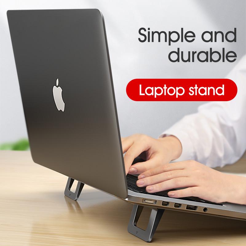 Ergonomic Laptop Stand - Adjustable Foldable Premium Aluminium Stand for upto 17 Inch Laptop - 5econds.co