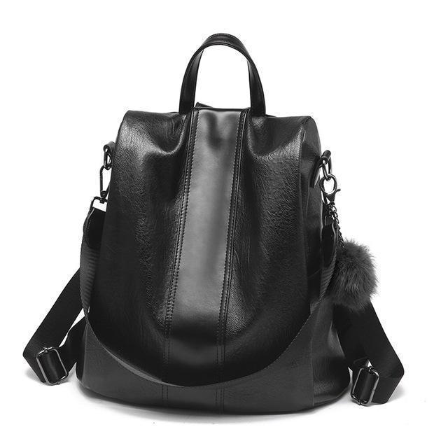 PREMIUM™ Premium Leather Three Way Anti-Thief Women's Backpack - 5econds.co