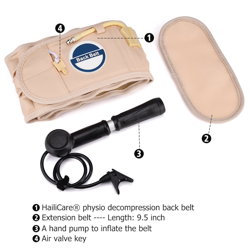 BackBelt™ Traction & Decompression therapy belt - Brace Support Care Relief Waist Backache Heat Pain Massager Bone Health Care - 5econds.co